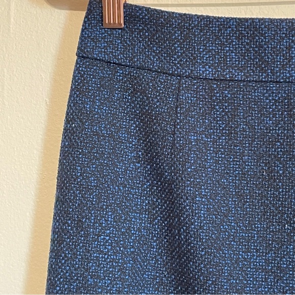 Banana Republic | Blue/Black Tweed Wool Blend High Waist Pencil Skirt 0 - Picture 2 of 5